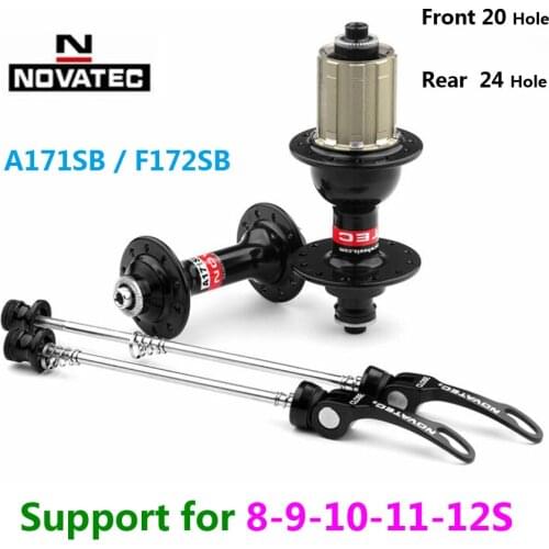 Novatec Hub A171SB/F172SB Road Bicycle Hub Front 20H/Rear 24H Quick Release Bike Hub Disc 4 bearing used for 8-9-10-11-12 speeds