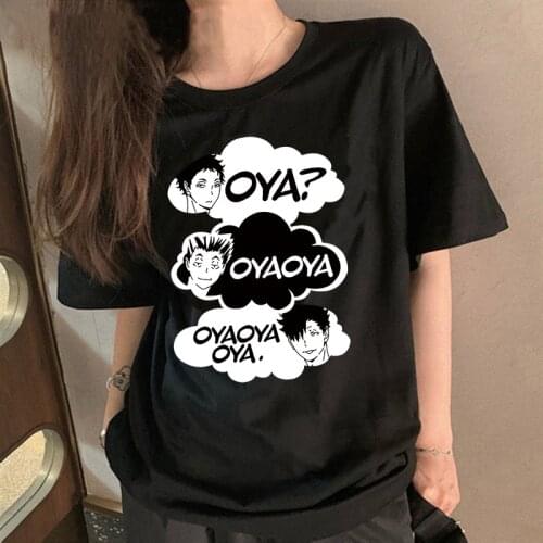 Funny Haikyuu Karasuno T Shirt Men Kawaii Summer Tops Cartoon Harajuku Unisex T-shirt Japanese Anime Fly High Graphic Tees Male