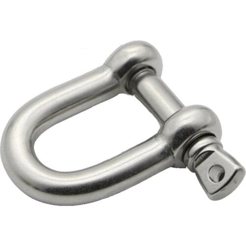 1pcs M4 M5 M6 M8 M10 D-type clamp 304 stainless steel unloading hook horseshoe shackle wire rope lock chain connecting buckle