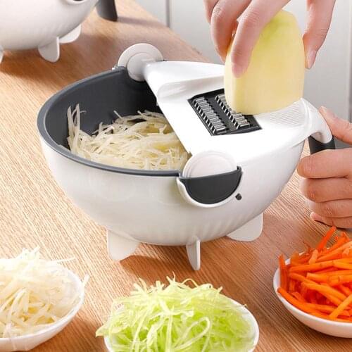 11-in-1 Vegetable Slicer Cutter Set Multifuntional Adjustable Julienne Slicer With Drain Basket Cheese Shredder Grater Set