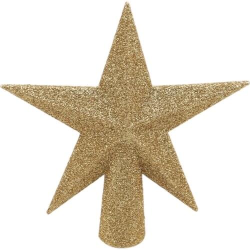 15/20cm Christmas Tree Top Star Decoration for Decor Accessories Solid Color Exquisite Ornament Xmas Decorative Supplies