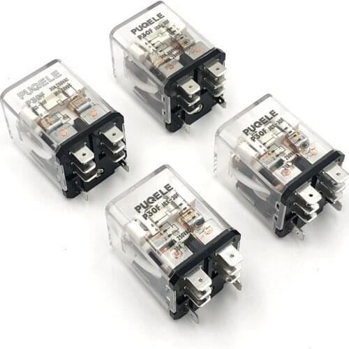 4pcs JQX-30F-2Z 30A High Power Relay 12VDC 24VDC 110VAC 220VAC Electromagnetic Relays JQX-30F 2Z P30F 8-Pin DPDT 2NO 2NC