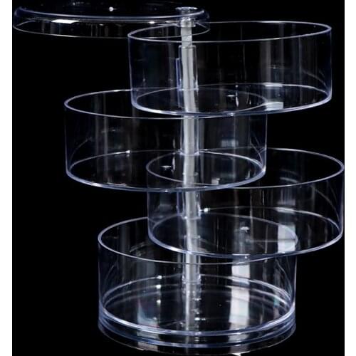 4 Layers Rotatable Jewelry Box New Fashion Jewelry Organizer Earrings Ring Storage Box Cosmetics Beauty Container