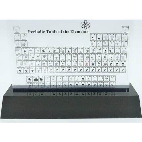 Free Shipping Periodic Table With Real Elements Kids Teaching Teachers Day Gifts Periodic Table Acrylic With Base