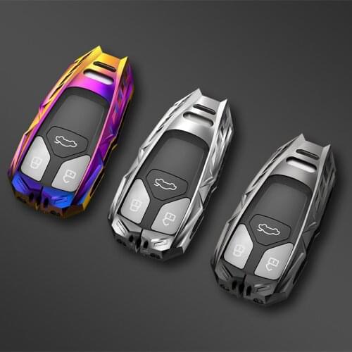 Mecha Car Key Cover Case Shell For Audi A6 A5 Q7 S4 S5 A4 B9 Q7 A4L 4m TT TTS RS 8S 2016 2017 2018 Accessories