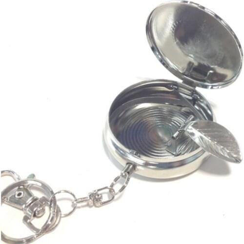 EDC Outdoor Storage Case Multi Tools Keychain Portable Ashtrays Stainless Steel Metal Pocket Ashtray Collection Case