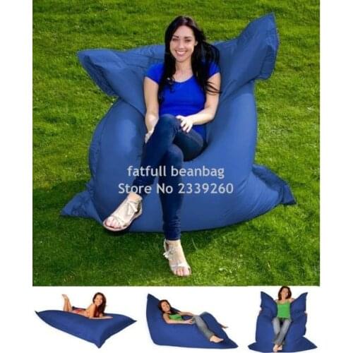 Cover only No Filler - Navy blue garden relax bean chair, Wholesale outdoor Cushions giant bean bag,420D nylon coverfat sack