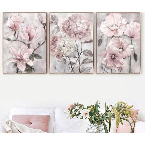 Blooming Flowers Poster Wall Art Canvas Painting Nordic Print Wall Decorative Pictures for Living Room Modern Home Decor TB173