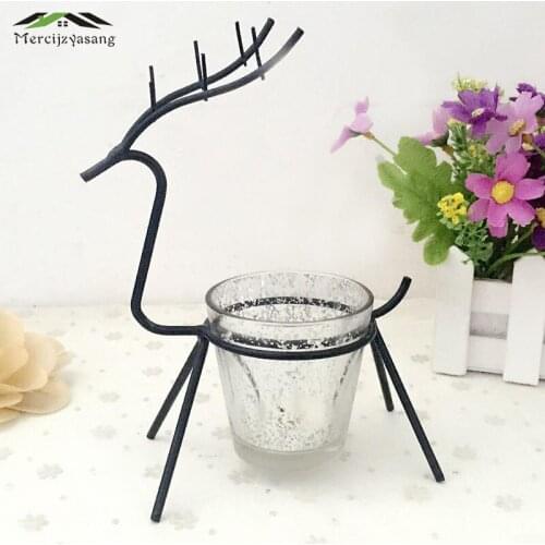 European Style Candlestick Deer Shape Table Candle Holders Ornament for Wedding Dinner Birthday Decoration Candelabra GZT045