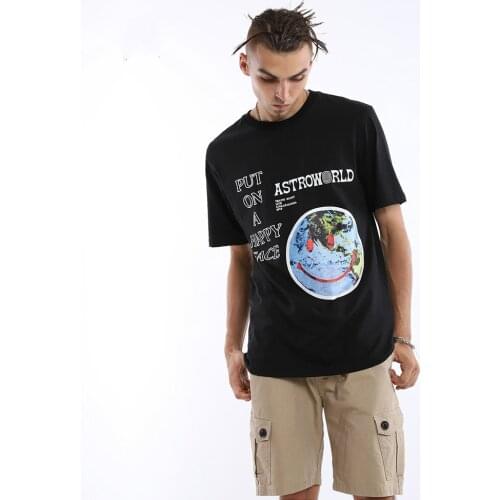 Travis Scott Tshirt Astroworld T Shirt Printed Design Short Sleeve Hip Hop Street Style Tee Casual Boys Girls Sum Tops