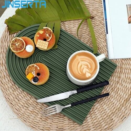 JINSERTA Wooden Storage Tray Jewelry Display Plate Dessert Fruit Cake Bread Snack Plate Desktop Sundries Tray Photography Props