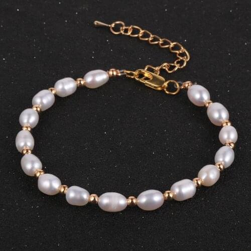 Classic Real Natural Freshwater Pearl Bracelet For Women Korean Fashion Wedding Jewelry Gifts #639