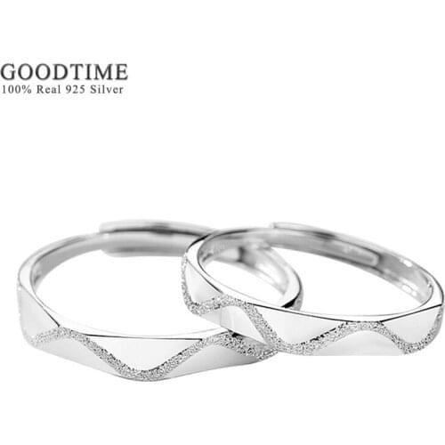 Fashion Couple Lover Ring Pure 100% 925 Sterling Silver Frosted Ring Women Men Anniversary Jewelry Accessories Gift For Party