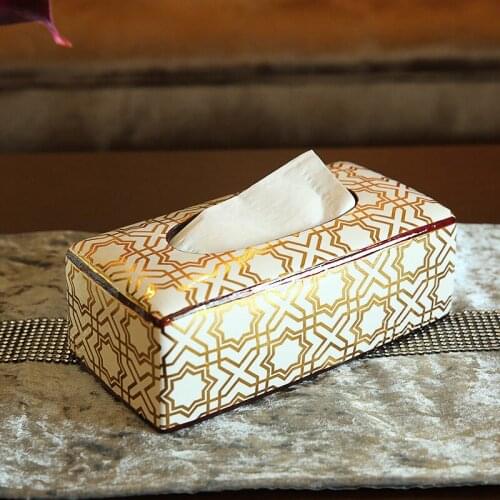 Tissue Box Ceramic Removable Organizer Box For Livingroom Bathroom Restaurant Useful Dry Flower Storage Tanks Creative Ornaments