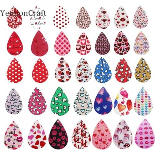 Chzimade 10Pcs/lot Heart Shaped Leather Pads For Jewelry Making Handmade Diy Leather Crafts Accessories