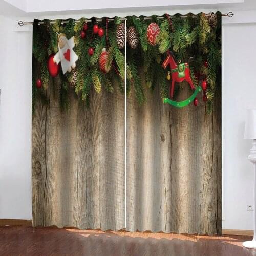 Beautiful Photo Fashion Customized 3D Curtains christmas curtains Thick shading soundproof windproof curtain