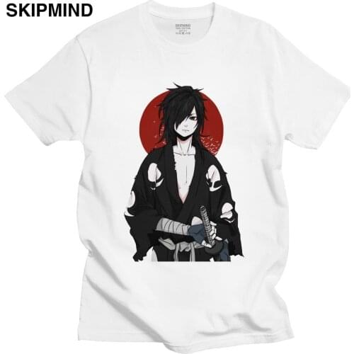 Cool Dororo Hyakkimaru Manga Tee Tops Men Short Sleeved Summer Sword samurai Warrior T Shirts Japanese Anime Cotton T-Shirt Gift