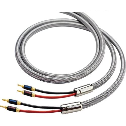 MPSource Teana Hi end 6N OCC +Gold Plated connector plug hifi speaker audio cable amplifier cable CD DVD speaker wire