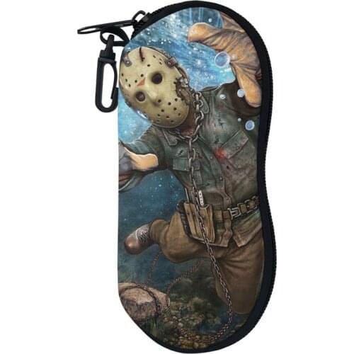 Eyewear Bag Soft Portable Eyewear Case Horror Character Jason Chucky Design Sun Glasses Pouch Unisex Eyeglasses Storage Bags
