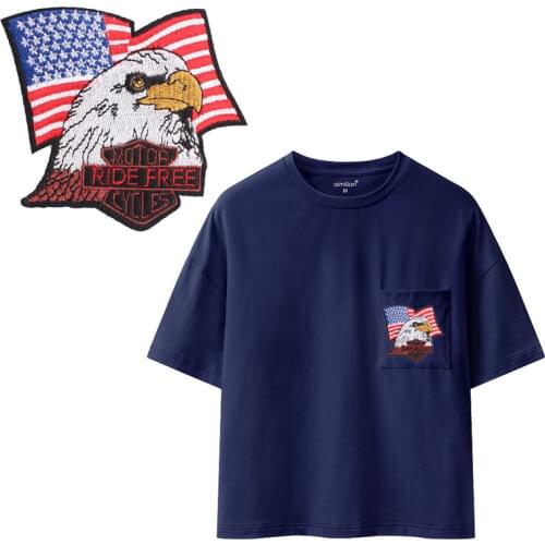 Skull car badge Patches For Stripe Clothes Patch A-level Washable Iron On Applique DIY Clothing Sticker