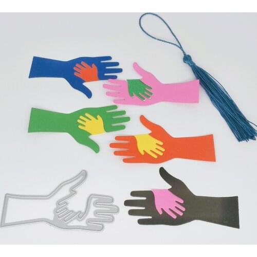 New hand model, big hand holding small hand, metal cutting mold scrapbook carving stamp paper card mold