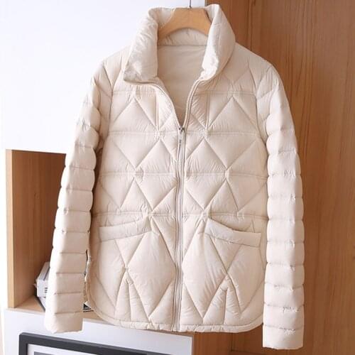 2021 New Down Padded Jacket Womens Light and Thin Short Fashion Casual Winter Coat Women Loose Korean Thick Padded Jacket
