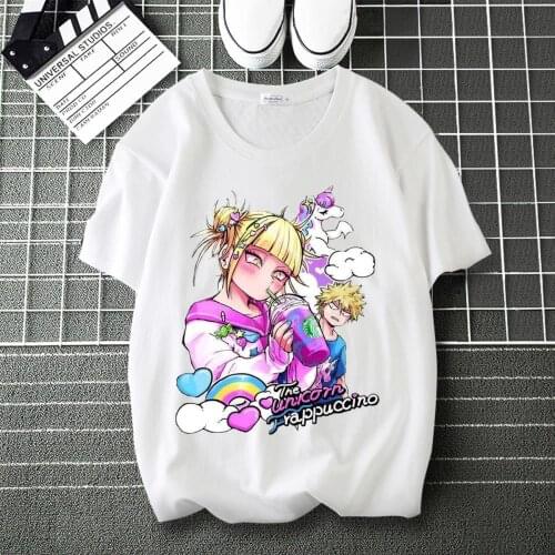My Hero Academia Bakugo Katsuki Graphics Printed personalise T-Shirt O-Neck Short Sleeve Modal Top Shirts
