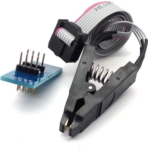 SOIC8 SOP8 Flash Chip IC Test Clips Socket Adpter BIOS/24/25/93 Programmer