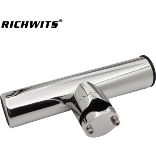 Rail Mount stainless steel 316 fishing rod rack holder pole bracket support with clamp on 19 to 32mm marine boat hardware