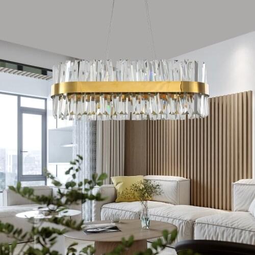 Luxury Design Modern Crystal Chandelier LED Light AC110V 220V Luster CristalChrome Dining Living Room Lamp