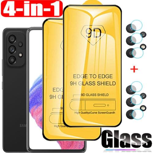 Pelicula, Glass for Samsung Galaxy A32 Full Cover Screen Protector Samsung-A52 Galaxy-72 Camera Film+Armor Glass on Samsung A 32