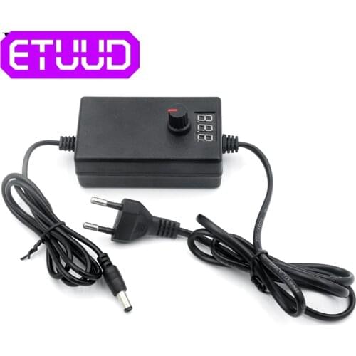 AC to DC 3V-12V 9V-24V 2A 1A Adjustable Power Adapter Universal Power Supply Adaptors With Display Screen of Voltage Regulated