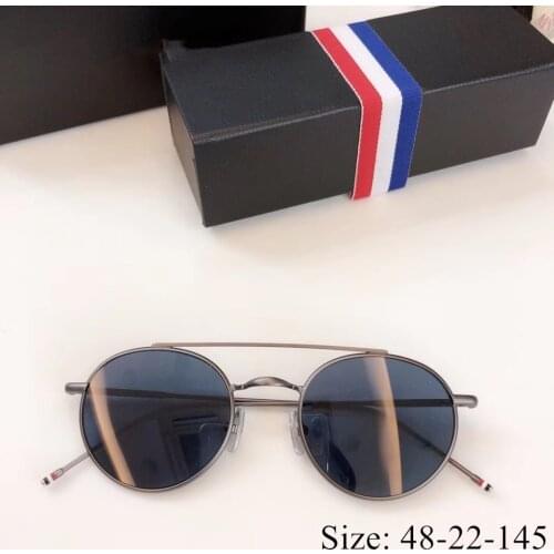 Vintage retro style round pure titanium sunglasses TB101 polarized lens fashion classical original box case women man sunglasses