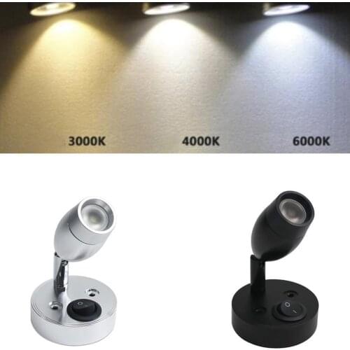 1pcs DC12V 24V LED dimming RV reading light USB interface Car reading light led dimmable boat light wall mounted led wall lamp