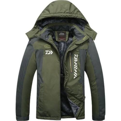 2020 DAIWA Fishing Clothing Winter Autumn Winter Waterproof Warm Fishing Jackets Men Fleece Thick Outdoor Fishing Shirts M-9XL