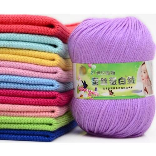 50g/PC High Quality Soft Warm DIY Milk Cotton Threads Baby Wool for Hand Knitting Crochet Chunky Yarn