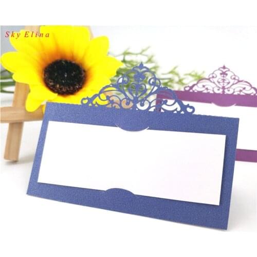 50pcs 9*9cm Laser Cut Rose Table Place Card DIY Wedding Party Menu Card Romantic Wedding Invitation Party Table Cards 7ZSH873-50