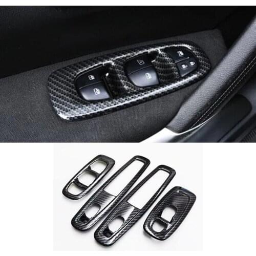 ABS Chrome For Renault Kadjar 2015 2016 2017 2018 Car Door Window glass Lift Control Switch Cover trim