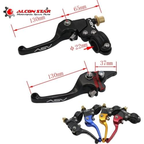 Alconstar- Motorcycle Aluminum Folding ASV Universal Extendable Brake Clutch Levers 22mm for YCF CRF XR KLX Motocross Pit Dirt