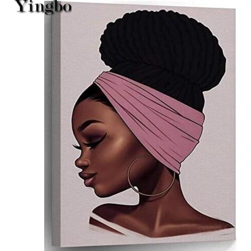 Needlework 5d DIY Diamond Painting African woman Diamond Embroidery Full Drill Rhinestone Mosaic Picture by numbers hobby gift