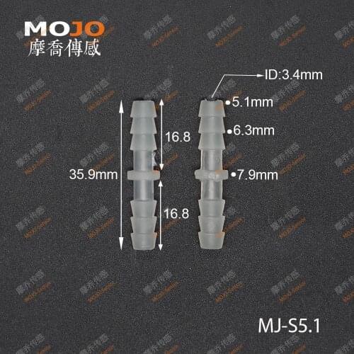 Free shipping!! MJ-S5.1 Straght type barbed water fitting connectors 5mm min out diameter fitting (100pcs/lots)