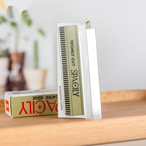 20/40/60 Pcs Feather Cut Eyebrow Razor Facial Trim Shaper Shaver Hair Blade Bit