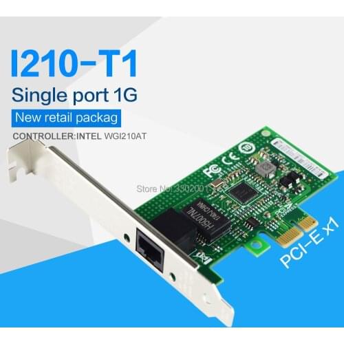 Intel WGI210AT Chips PCI-E X1 Gigabit Ethernet Network Card(NIC), Copper RJ45 Port,PCI Express 2.1 x1, I210-T1 1000M I210-T1 lan
