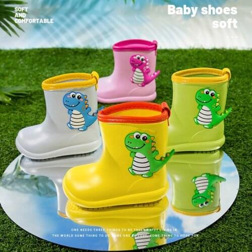 Kids Clothing Sets Summer Hooded Raincoat and Rain Boots Dinosaur Print Waterproof Wearable Boys Cape Toddler Outfits Girl 2021