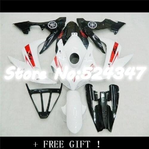 For Yamaha YZF R1 04-06 YZF-R1 2004 2005 2006 R1 04 05 06 YZFR1 2004 2005 2006 Motorcycle Fairing Kit white black