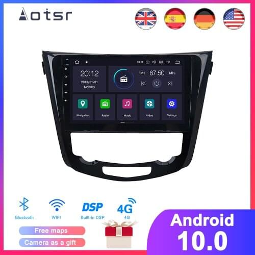 DSP Android 10 Car GPS Navigation DVD Player For Nissan X-Trail/Qashqai 2013-2018 Auto Radio Multimedia Player HeadUnit Recorder
