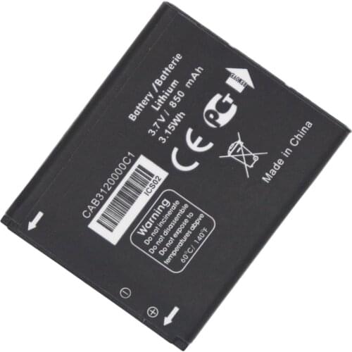 ISUNOO 10pcs/lot 850mah lithium Replacement Battery for Alcatel CAB3120000C1 One Touch