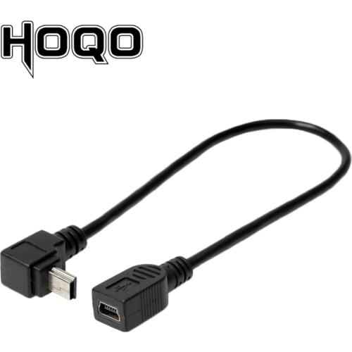 90 degree UP Angle Mini USB Extension Cable Panel Mount Sync Date Charge for Motherboard Mini-USB Male to Female Cord