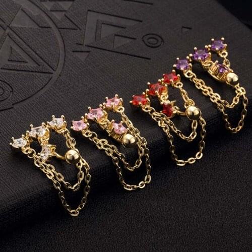 Women Sexy Belly Navel Ring Long Chain Star Shaped Pendant Navel Button Girls Bohemian Style Fashion Body Jewelry Navel Piercing