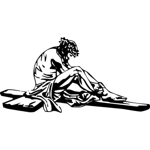 16cm*8cm He Is Risen Jesus Christian God Creative Car-Styling Vinyl Decal Car Sticker S6-3406